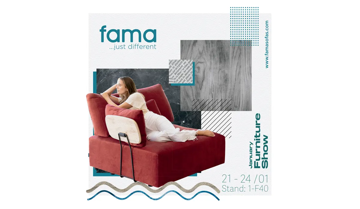 Fama sofas are back at the Birmingham furniture show