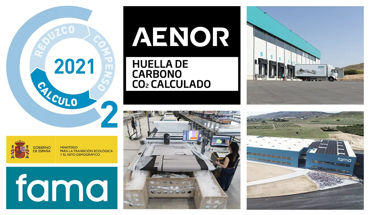 Fama erhält die Zertifizierung des Kohlenstofffußabdruckes von AENOR