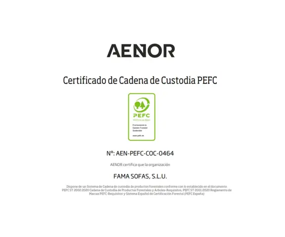 Certificat de chaîne de contrôle PEFC