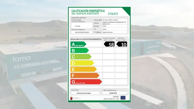 Fama reçoit la qualification énergétique "A" pour les installations.