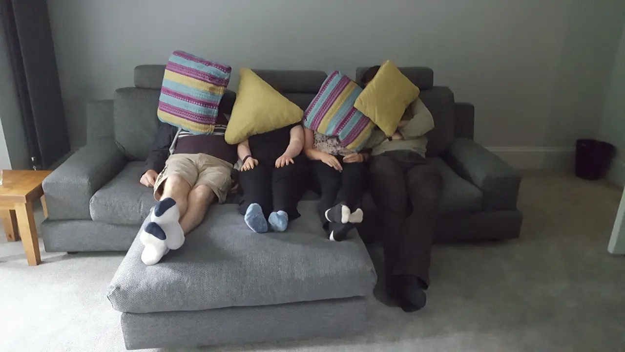 Hubble family enjoying our new calisto sofa