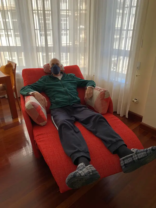 Al fin relajado en mi cómodo sillón😊