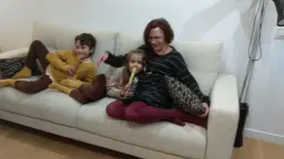 Disfrutando con los nietos