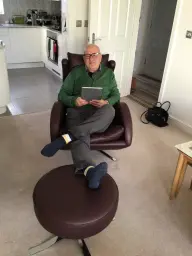 Graham making himself comfy