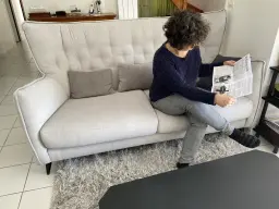 Hélène sur son Simone