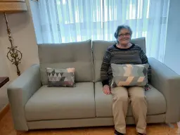 Mamá disfrutando de un descanso con Bari