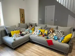 Disfrutando con mis peluches