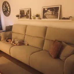 Marta disfrutando de su “famasiesta”