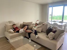 Crazy nephews on my sofa