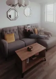 Disfrutando del nuevo sofá