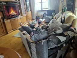 al calor de la chimenea