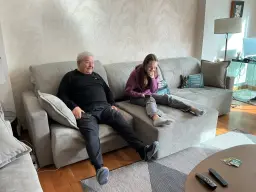 Disfrutando con mi nieta