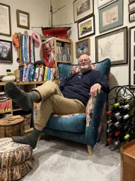 Nick relaxing in his snug