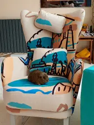 Camille on her rocking chair