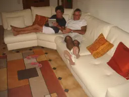 Fama-lia life on our new sofa, in the digital age!