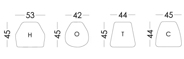 Planet Chairs | Opciones de asiento croquis