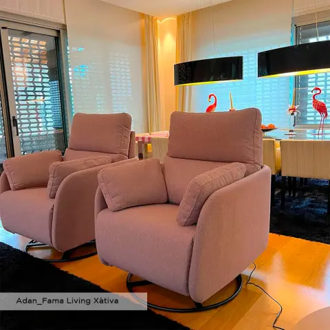Adan 2 Sillón relax rosa famaliving xàtiva