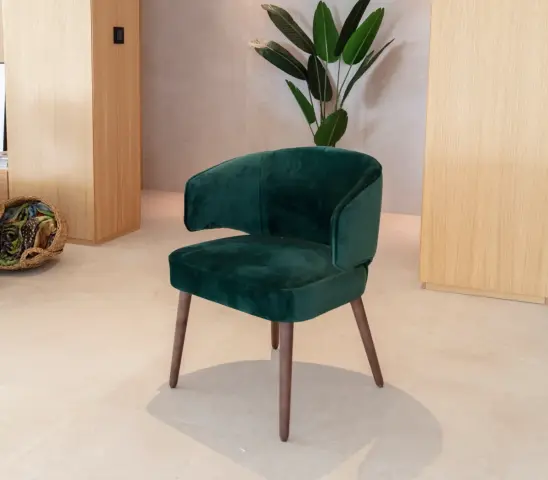 Grüner Samtstuhl