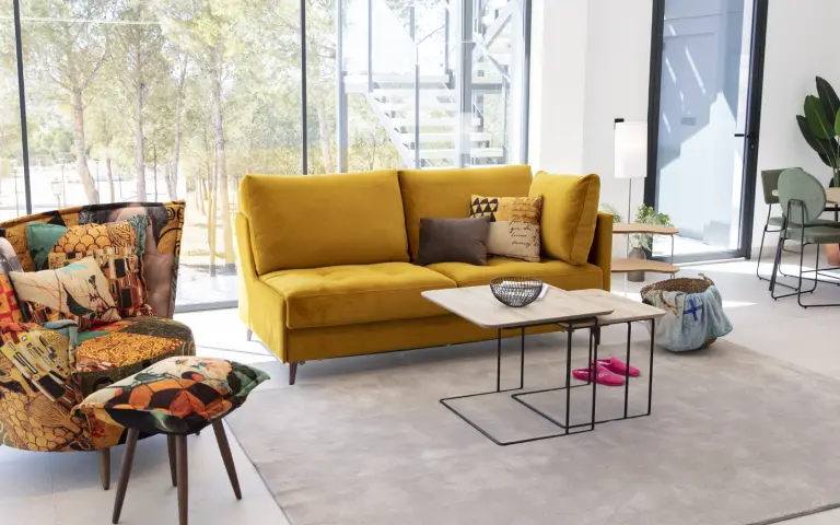 Opera sofa bed with chaise longue