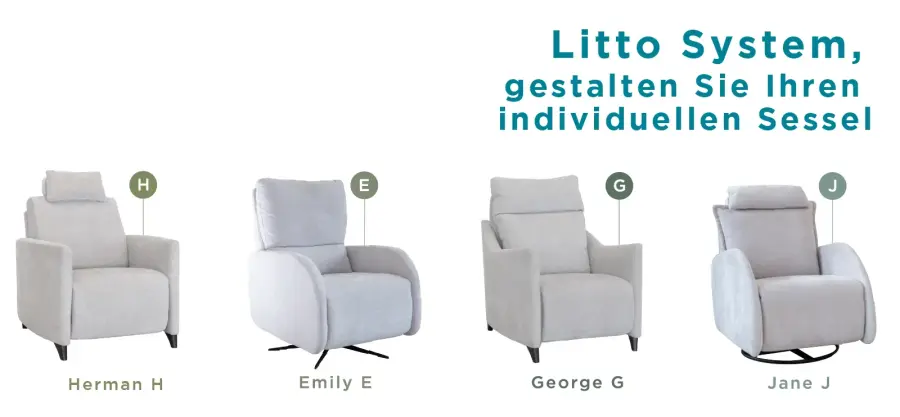 Litto System, gestalten Sie Ihren maßgefertigten Sesselv